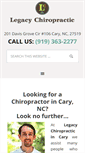 Mobile Screenshot of legacychiropracticnc.com